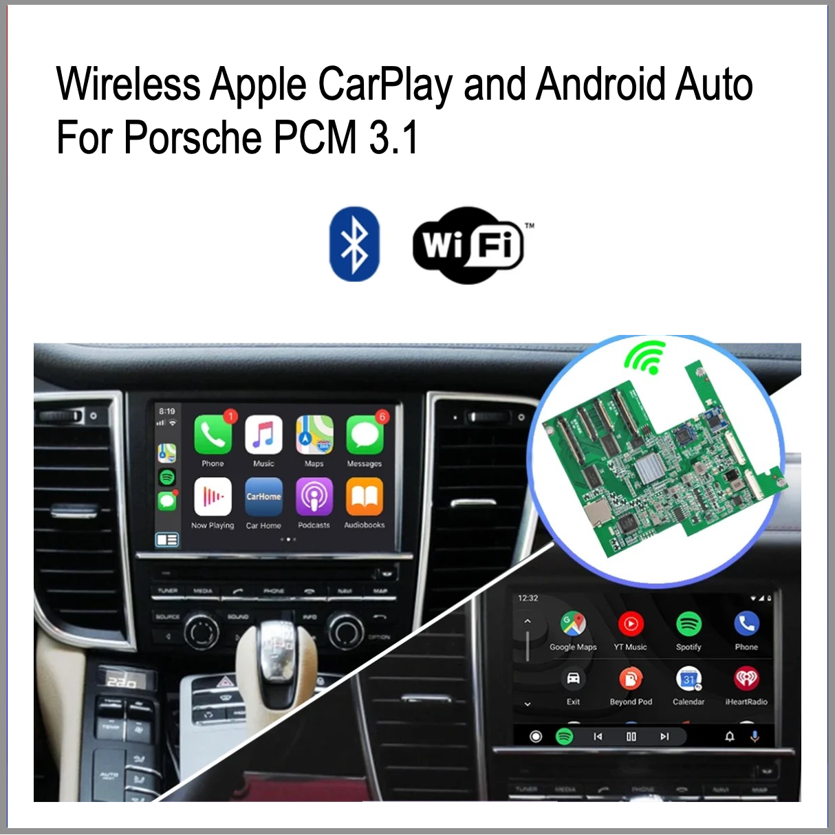 Wireless Carplay and Android Auto Module for Porsche PCM 3.1